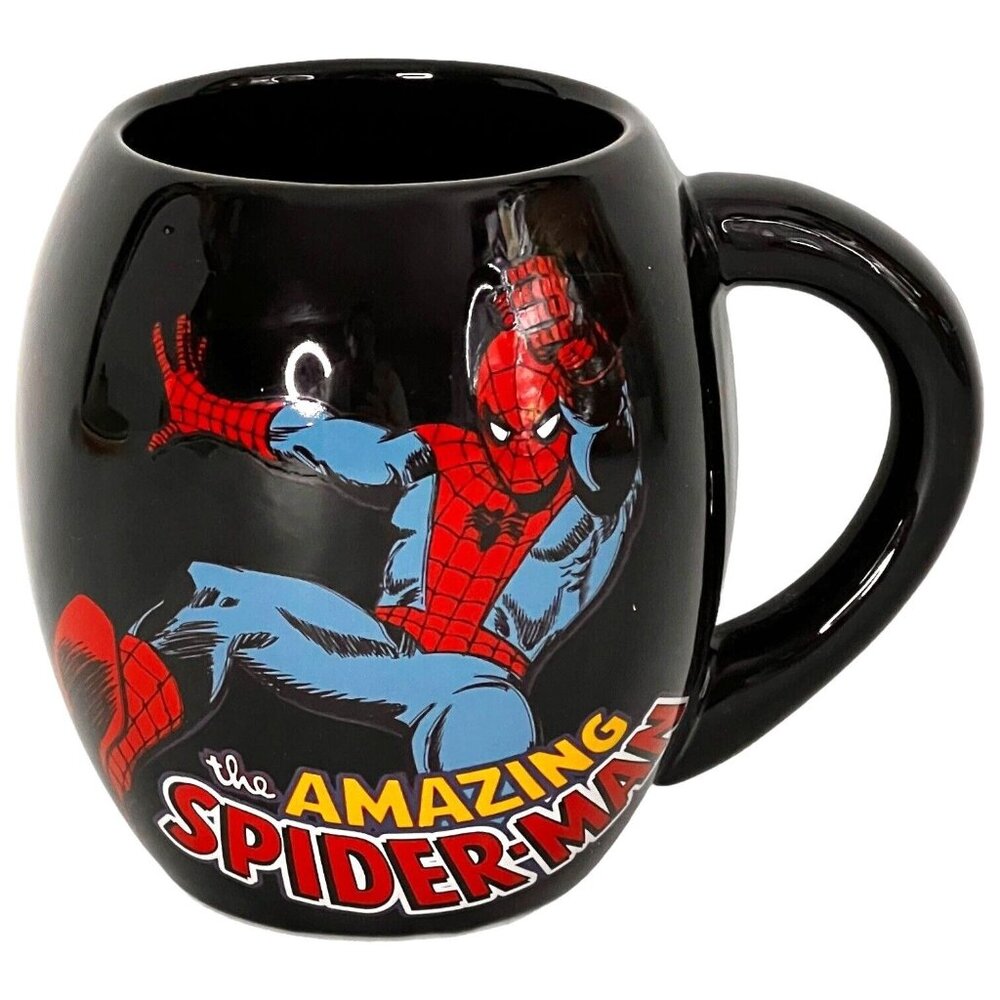 Amazing Spiderman Mug 16 oz Black‎ Coffee Cup Marvel Comics By Vandor 2011